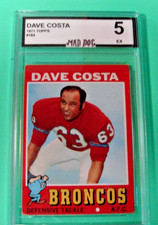DAVE COSTA****1971 TOPPS #164***MINT 5***BRONCOS***MAD Dog GRADED