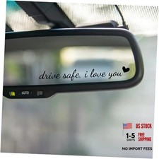3X Drive Safe, I Love You Rearview Mirror Decal, Drive Safe, I Love You Black