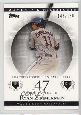 2007 Topps Moments & Milestones 143/150 Ryan Zimmerman #68 0b5