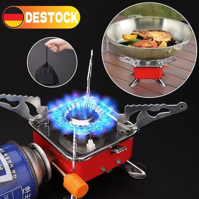 Campingkocher 2800W für Camping Gasherd mit Piezozündung Gaskocher Faltbar Herd