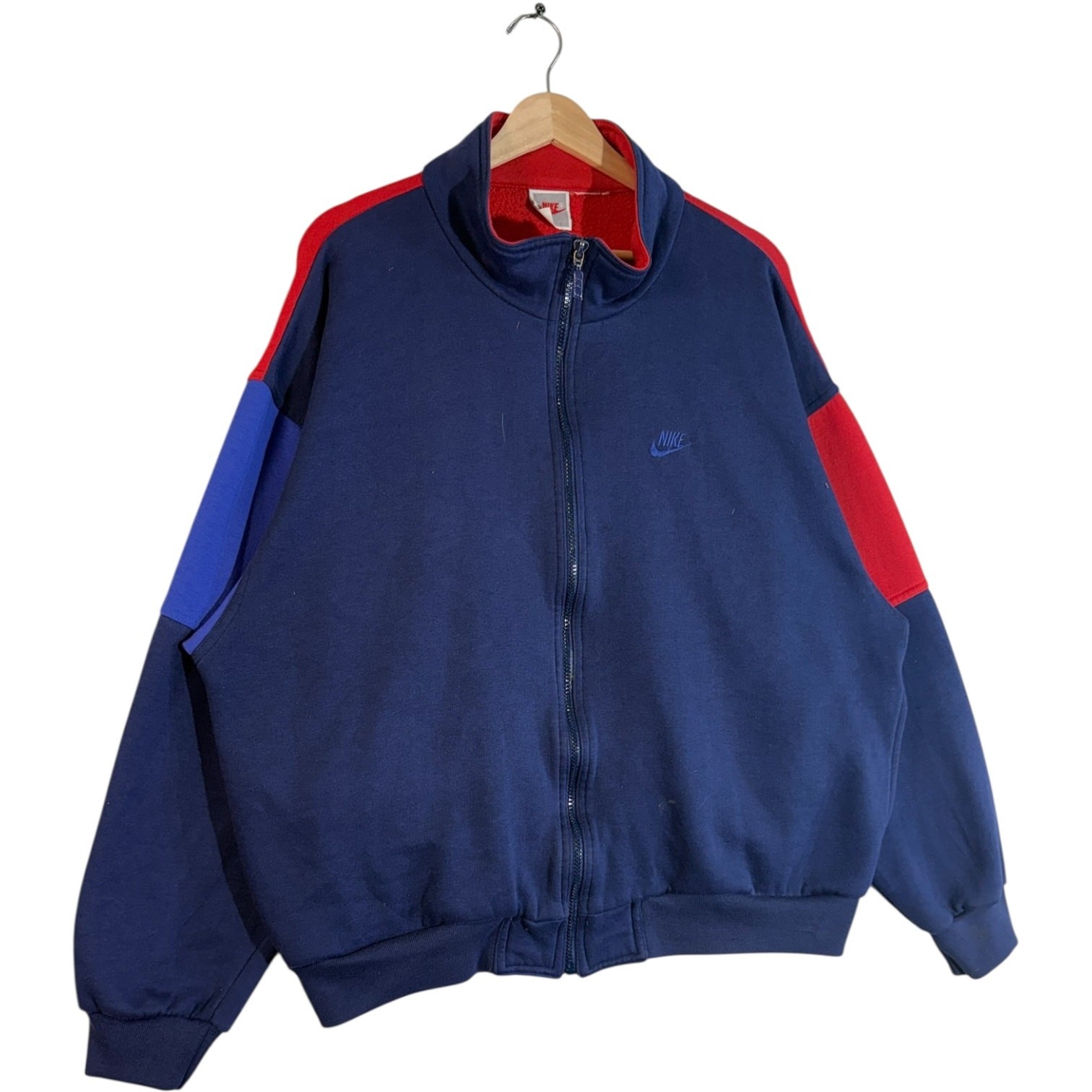SACAI X NIKE ***Taglia etichetta*** Vintage Nike Bomber Full Zip Giacca Leggera Blu Rosso