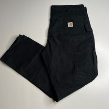Carhartt Rugged Flex Work Pants Mens 36x30 Black Straight Utility Double Knee