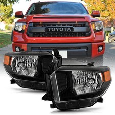 - for 2014-2018 Toyota Tundra Pickup TRD Style Black Housing Headlights Headla