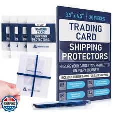 Premium Bundle Trading Card Shipping Protector with Rubber Bands | Graded Car