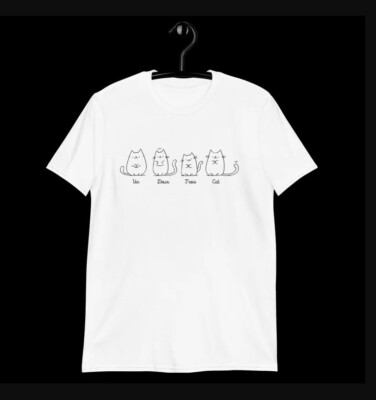 Un deux trois cat cat t-shirt funny cute cat shirt for cat mom cat lover  shirt