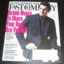 Leadership Issue, Airbnb, Instagram, 23andMe,  FAST COMPANY Feb 2016, Comb. Shpg