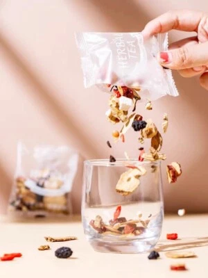 10 Kinds of Herbs Tea Ginseng Maca Wolfberry Burdock Root Mulberry 150g/10bags - Image 1 of 4