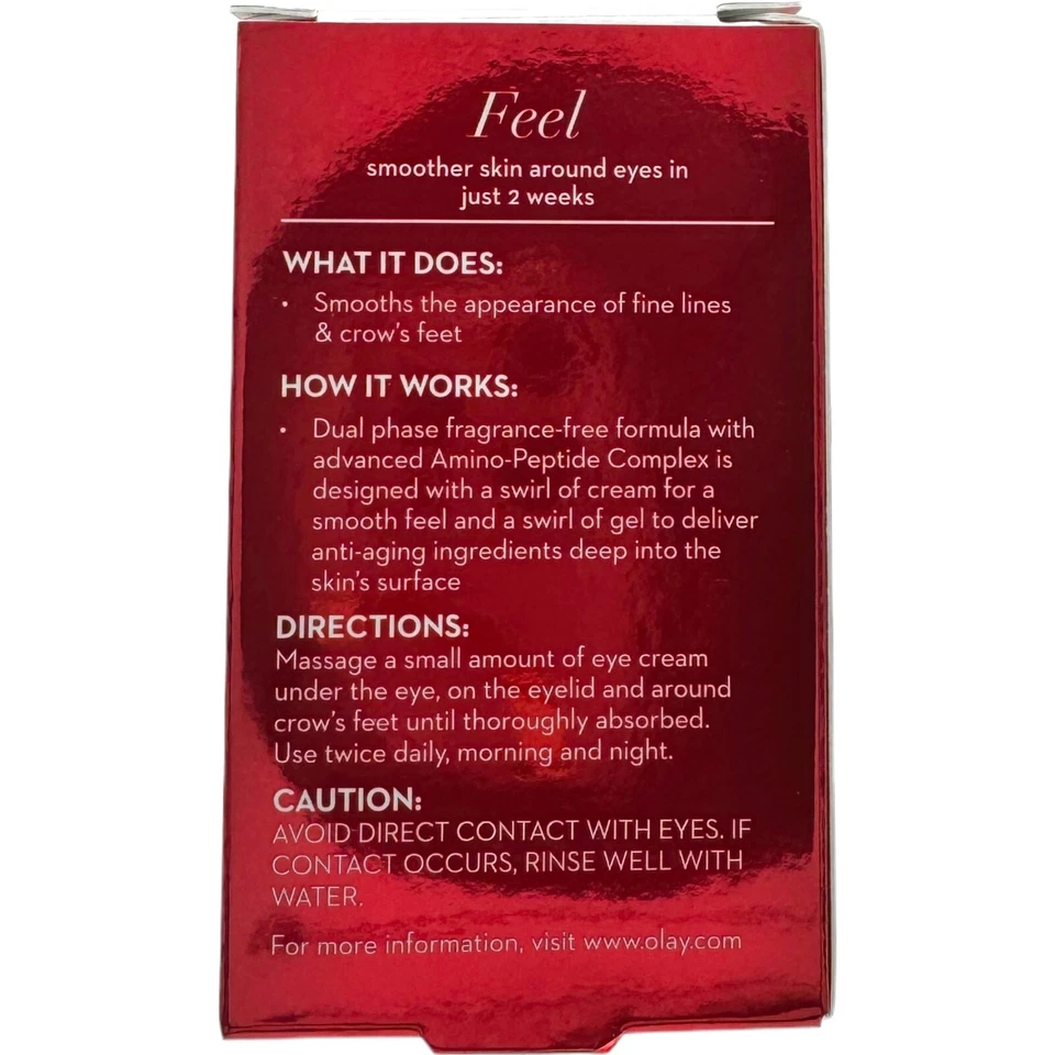 Olay Regenerist Micro-Esculpido Remolino de Ojos Tratamiento de Ojos Anti Envejecimiento 0.5oz Reafirmante Foto 4 de 4