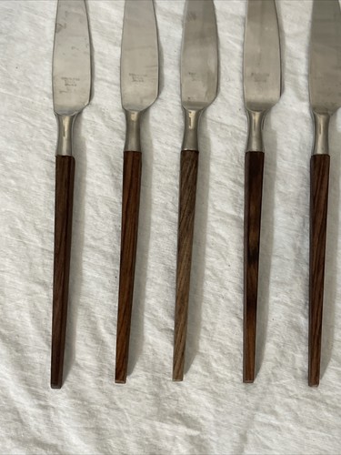 Japan Wood Handle Knives Stainless Flatware Knife Silverware 8 Piece Set - Picture 13 of 21