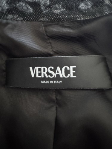 NEW Versace Barocco Denim Double-Breasted Blazer size 40 - Picture 5 of 7
