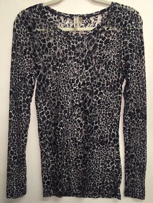 LN Buckle BKE Animal Print L/S Top Lace Sexy {Perfect 4 Layering} Lace Cheetah L