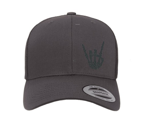 ROCK SIGN SKULL HAND HORNS CAP HAT Flexfit yupoong Camouflage snapback BASEBALL - Picture 7 of 21