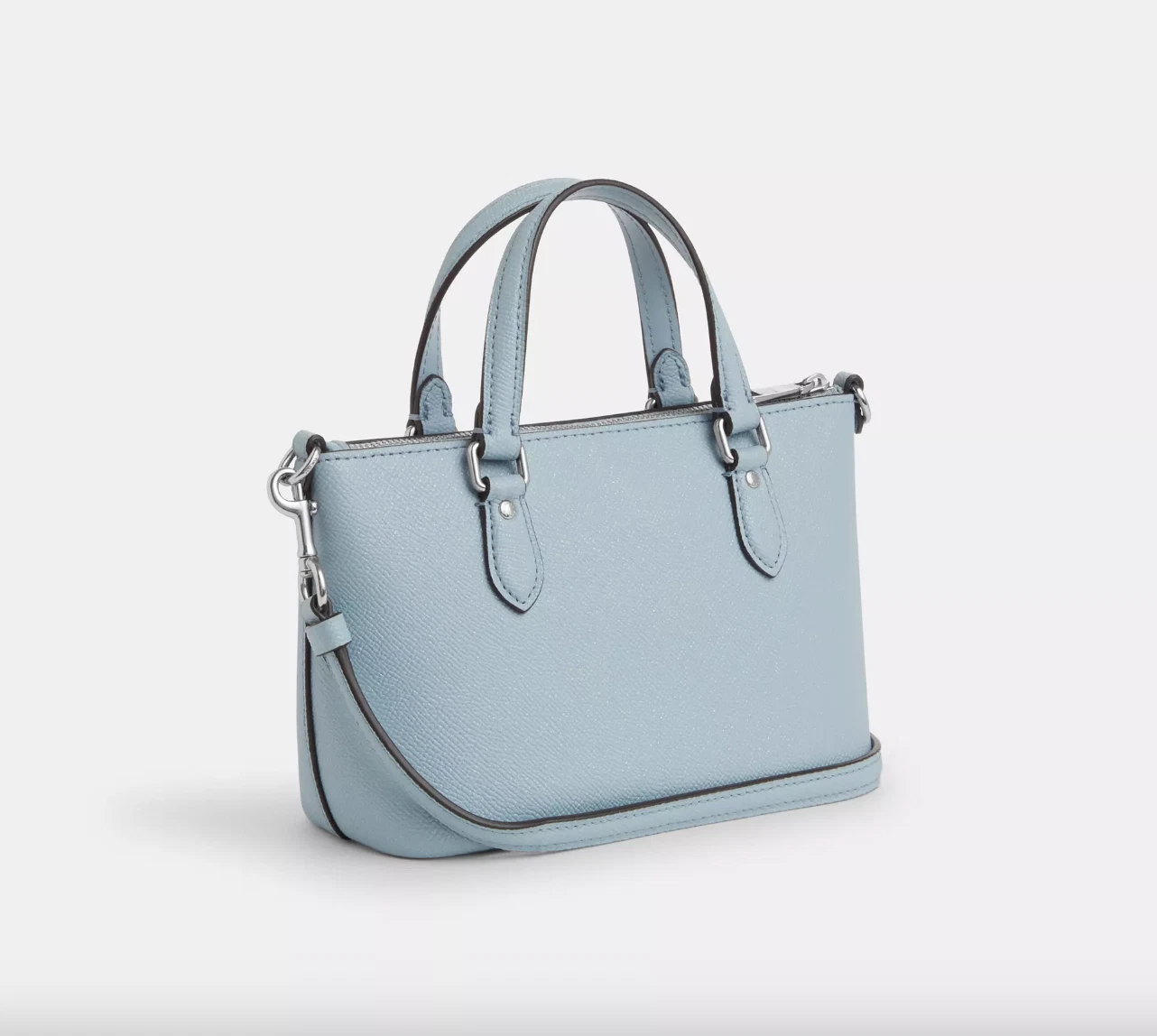 Nuova con etichette Tracolla Coach Mini Gallery CN752 Blu Pallido Glitterata ✨ Pelle