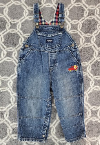 Salopette mélangeur de ciment denim bleu Oshkosh pour garçon taille 18 mois 18 mos - Photo 1/4