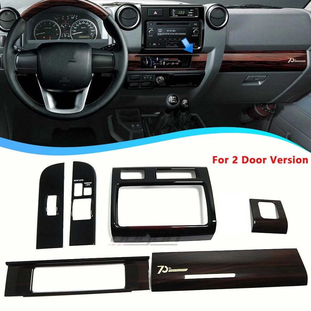 Grain Wood Interior Console Trim Kits For Toyota Land Cruiser 70