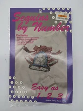 Vintage Boutique Sequin by number 8 1/2 x 11 Christmas Jingle Bells Kit NOS