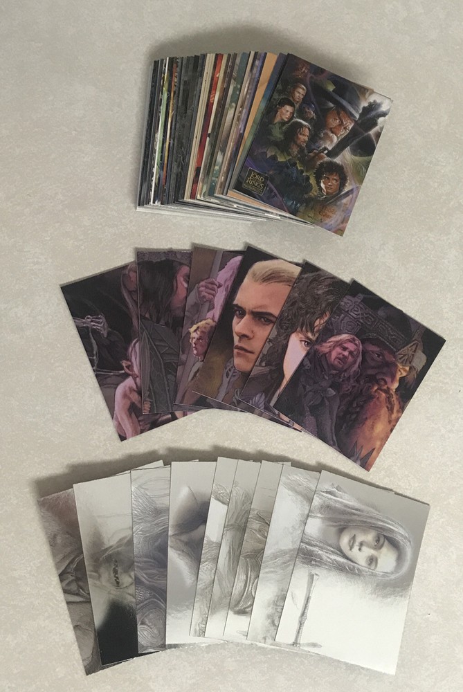 2008 LORD OF THE RINGS MASTERPIECES Card Set 1-72 W/ Etched 1-6 & Foil Art 1-9