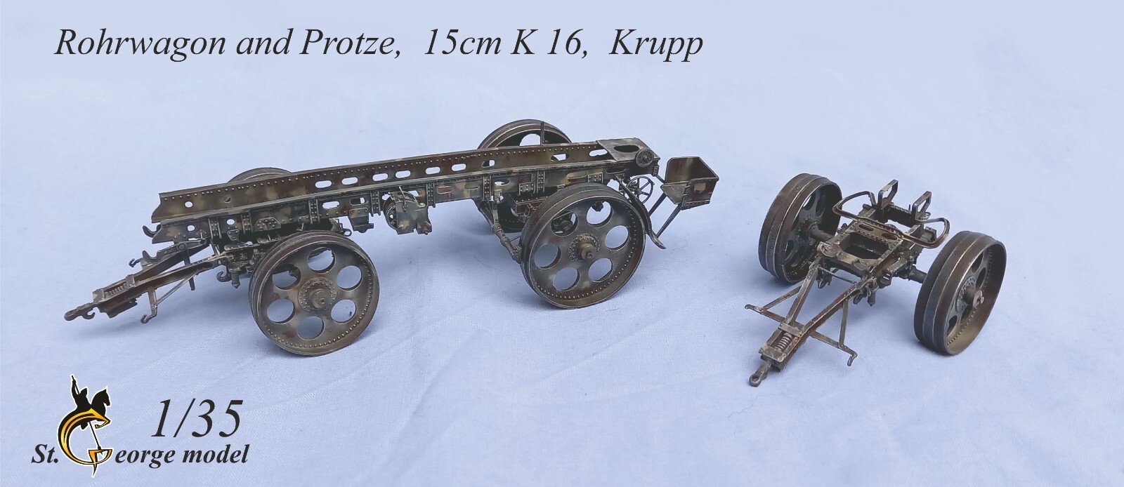 St. George Model ST. GEORGE MODEL 1:35 WWI 1914-1918 GM 117/1 ROHRWAGON & PROTZE 15CM K ...