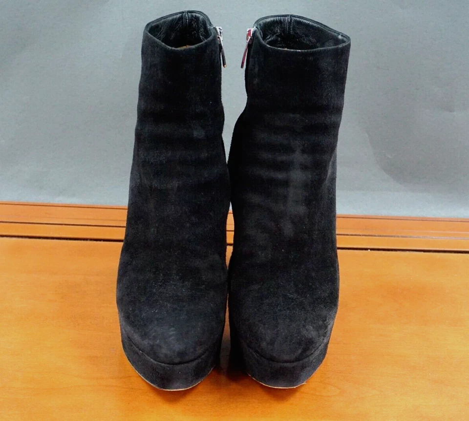 Botín al tobillo Gianvito Rossi para mujer 41/10,5 de gamuza negra con cremallera Foto 2 de 4