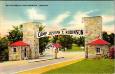 North Little Rock, AR Arkansas CAMP ROBINSON  Entrance~Guard  MILITARY  Postcard