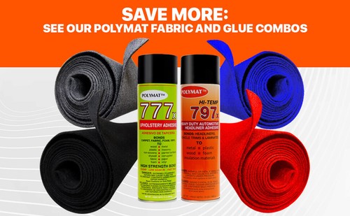 12FTx3.75FT POLYMAT CHR S35+2-797 HI TEMP ADHESIVE For CAR TRUCK BOAT HEADLINER - Picture 3 of 9