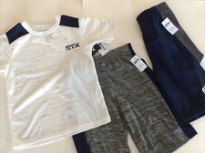 STX boys 3 piece short and tshirt set size S 4  36 nwt