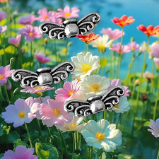 200 pcs Wing Spacer Beads Antiqued Silver Butterfly Fairy Angel Wings 14x5mm