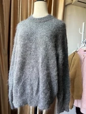 Angora Wool Sweater Blended Jumper Super Soft Fluffy Fuzzy Pullover