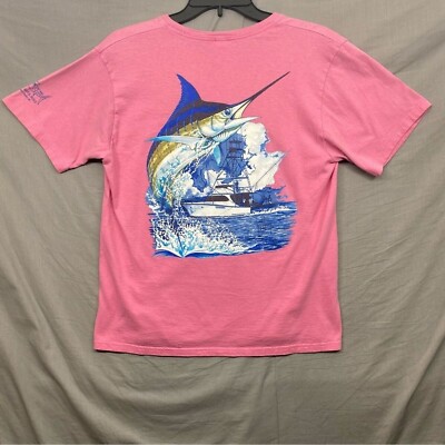 Guy Harvey Outer banks T-Shirt Marlin Fish Pink Size - M