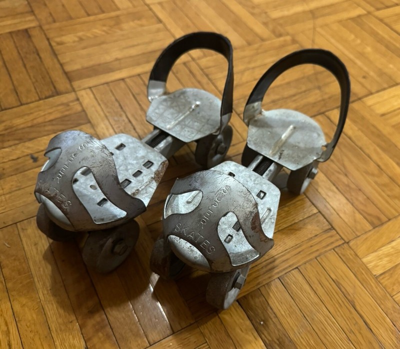 Vintage Super Skates Adjustable Metal Roller Skates