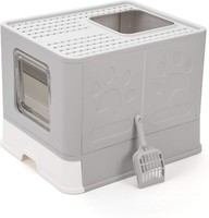 Vealind Katzentoilette Faltbare Katzentoilette Mit Deckel Jumbo Katzentoilette