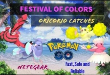 🏝Pokémon Go Festival Of Color✔ ORICORIO CATCH✔All Styles✔️BUY 2, GET 1...