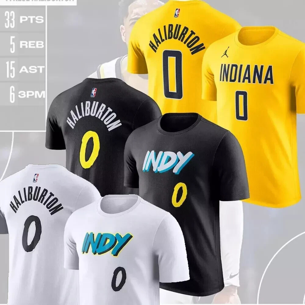 u*y様 Indiana Pacers Haliburton AUGmaeJer Youth Indiana Pacers #0 Tyrese Haliburton Statement Swingman