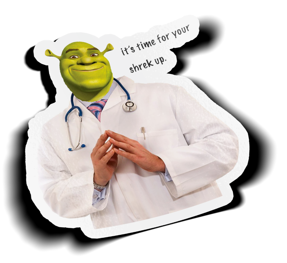 shrek meme Sticker Vinyl Bumper Sticker 6 Mil Thick - Size 5