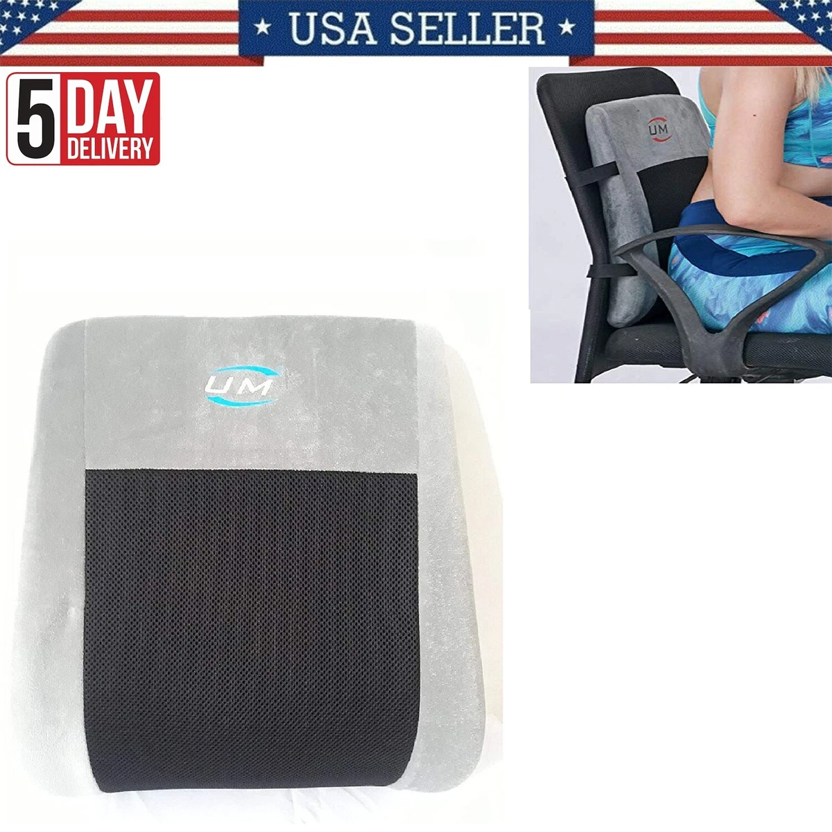 Pillow Office Chair Lumbar Support Memory Foam Cushion Improve