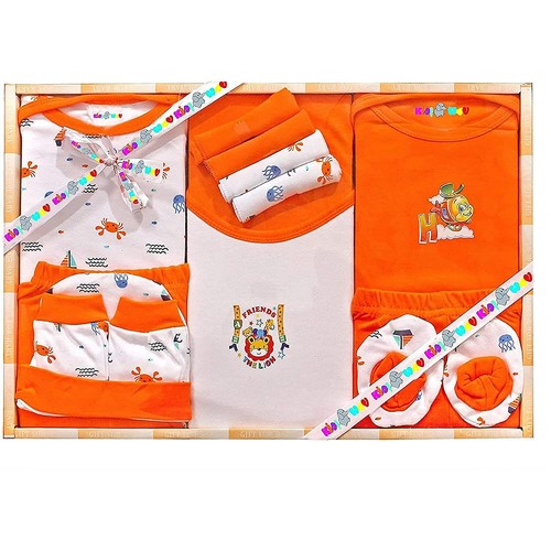 Neugeborenes Baby Geschenkset Unisex 13 Teile 100 % Baumwolle Anzughose T-Shirt Handtuch Mütze - Bild 3 von 29