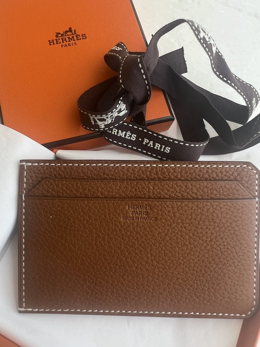 NIB Hermes Barenia Faubourg Card Holder Citizen Twill Case Wallet