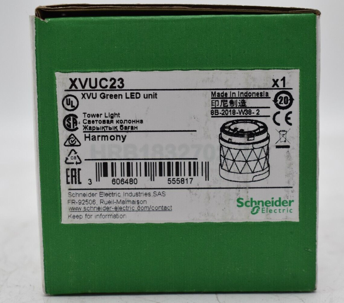 NEW Schneider Electric XVUC23 XVU Green LED Unit Tower Light HARMONY