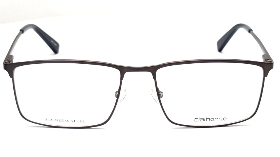 Anteojos Liz Claiborne CB274 FRE rectangulares gris mate para hombre 56 mm Foto 2 de 4