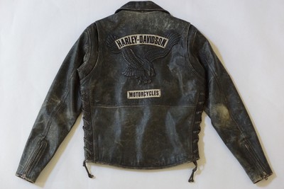 harley davidson distressed leather jacket