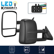 Pair Tow Mirror for 1988-1998 Chevy GMC C/K 1500 2500 3500 Power Adjusted Mirror