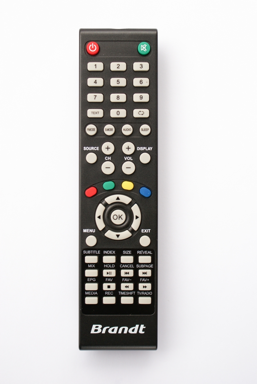VINABTY B3929HD Telecomando Sostitutivo Per TV Brandt LCD LED Smart - Compatibile Con B3230HD, B3930HD, B4040FHD E Altri - Infrarossi, Plug And Play - 3