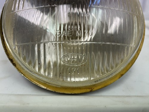 OEM CEV 4" HEADLIGHT HEAD LIGHT 6V 6 VOLT BULB LENS GLASS MILANO ITALY - Picture 3 of 7