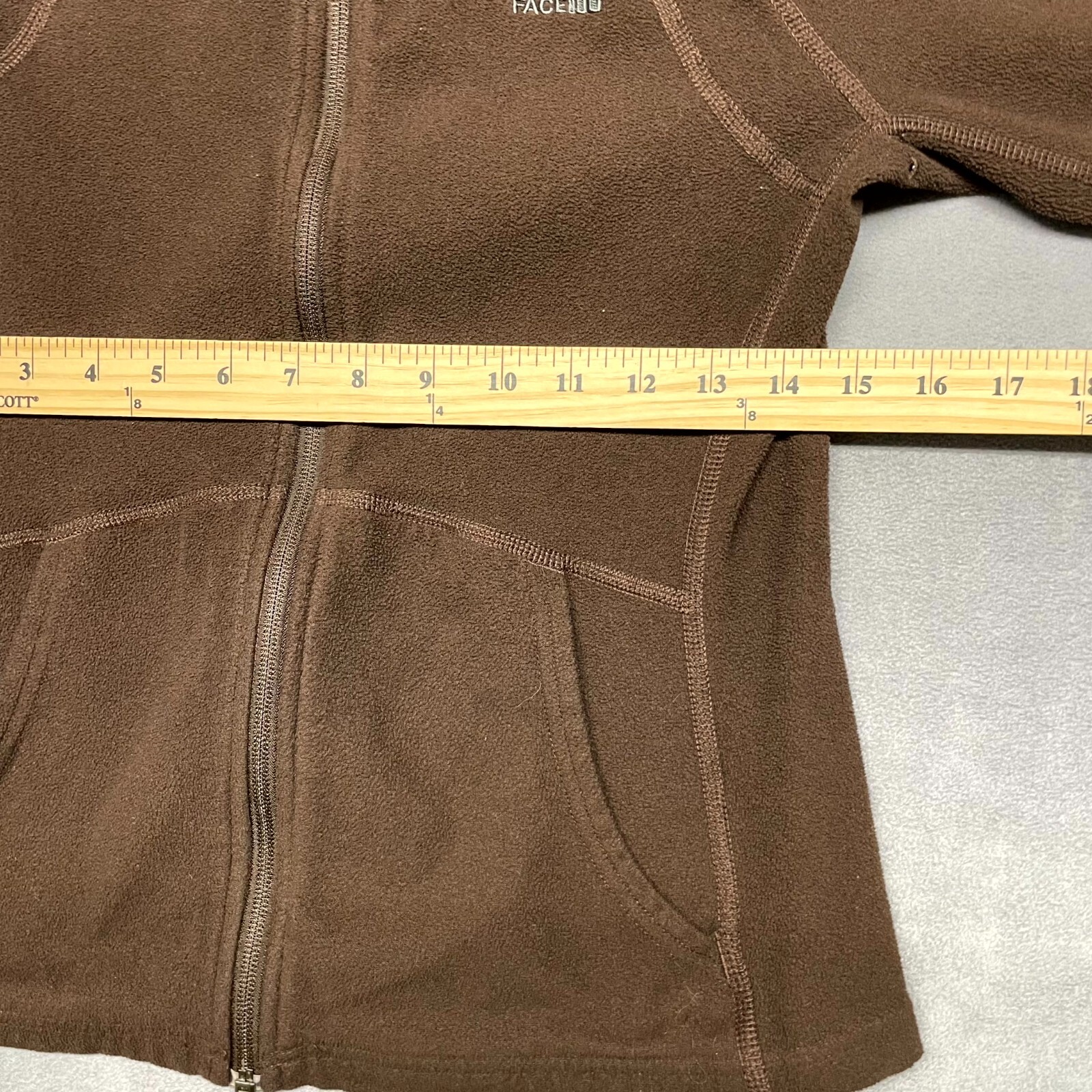 The North Face Fleece Jacket Women's Small Brown Mock Neck Long Sleeve Full Zip thumbnail 6