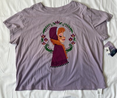 Disney Anna Olaf Frozen 10th Anniversary Floral Purple Ombre Women