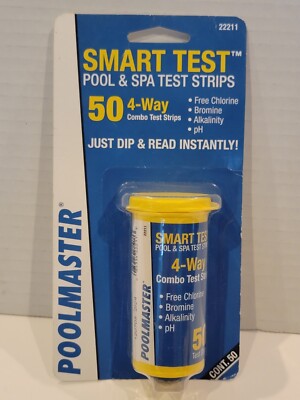 Poolmaster 22211 Smart Test 4-Way Pool and Spa Test Strips - 50Ct past date