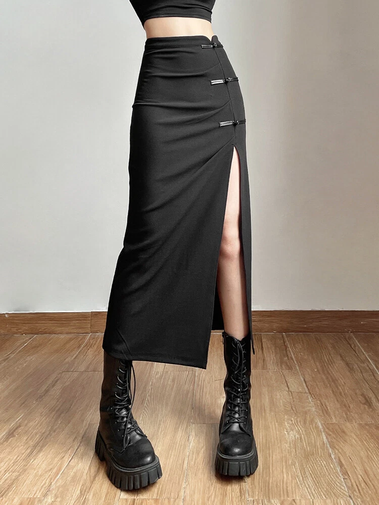 Black Sexy Split Simple Casual Outing Cool Personality Trend Basic Women'S Skirt
Opens in a new wind