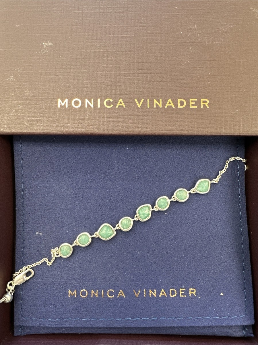 【MONICA VINADER】Mini Nugget グリーンオニキスブレスレット Siren Mini Nugget Cluster Bracelet in 18k Gold Vermeil on