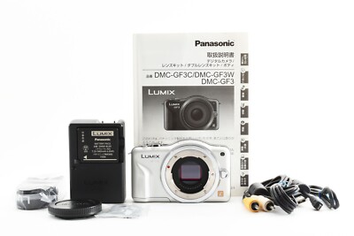 Panasonic LUMIX DMC-GF3 White 12.1MP Digital Camera w/Charger [Exc 