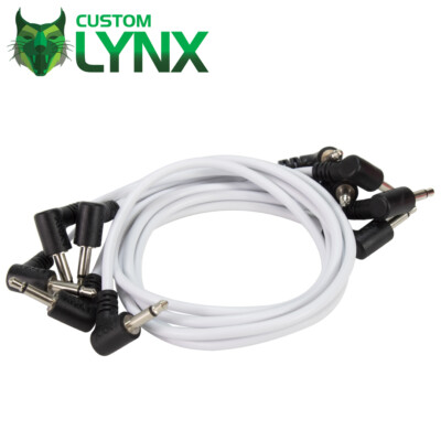5er-Pack - Eurorack Patchkabel. Modulare Leitungen. Lebenslauf Trigger. Abgewinkelte 3,5 mm Buchsen